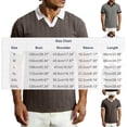 thumbnail image 3 of DPTALR Men's Solid Color Short Sleeve Lapel Casual Fashion T-shirt,Coffee,Big and Tall Men L, 3 of 9