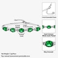thumbnail image 2 of Juwaliy 18K White Gold Plated Oval Tennis Bracelets for Women,May Birthstone Bracelet Green Emerald Mom Jewelry Birthday Mother's Day Gifts Idea, 2 of 8