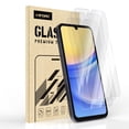 thumbnail image 3 of Innens 3Pcs for Samsung Galaxy A15/A25/A55 5G 6.5inch Screen Protector Tempered Film, Clear, 3 of 15