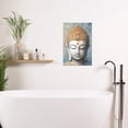 thumbnail image 2 of ZHONGYUTONG Buddha Wall Art Blue Zen Spiritual Picture Buddhist Canvas Print Meditation Yoga Room Bedroom Wall Decor Framed (12" x 18"), 2 of 6