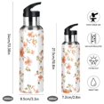 thumbnail image 2 of Yayeee 33oz Insulated Water Bottle Double Wall Stainless Steel with Flip Straw Lid, Orange Floral Blooms, 2 of 7