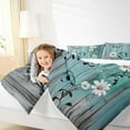 thumbnail image 4 of jejeloiu Cute Floral Blossom Bedding Comforter Set,Old Wooden Plank Twin Comforter Sets,Country Farmhouse Lodge Bedding Set For Adults,Breathable Home Decor,2-Piece, 4 of 8