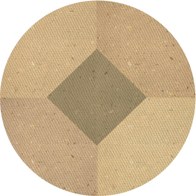 Ahgly Company Machine Washable Indoor Square Transitional Bronze Brown Area Rugs, 3' Square