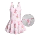 thumbnail image 6 of COEQINE Girls One Piece Swimsuit with Attached Liner, Scoop Neck V-Back Swim Dress for Swim Lessons, Polyester Spandex Bathing Suit for Girls 3-4 Year Olds, Pink Dragon Heart, 6 of 8