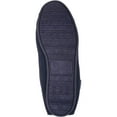thumbnail image 7 of SNUGRUGS Leo Mens Suede Loafer Moccasin Slippers with Checked Cotton Inner and Rubber Sole - Navy - US 10, 7 of 7
