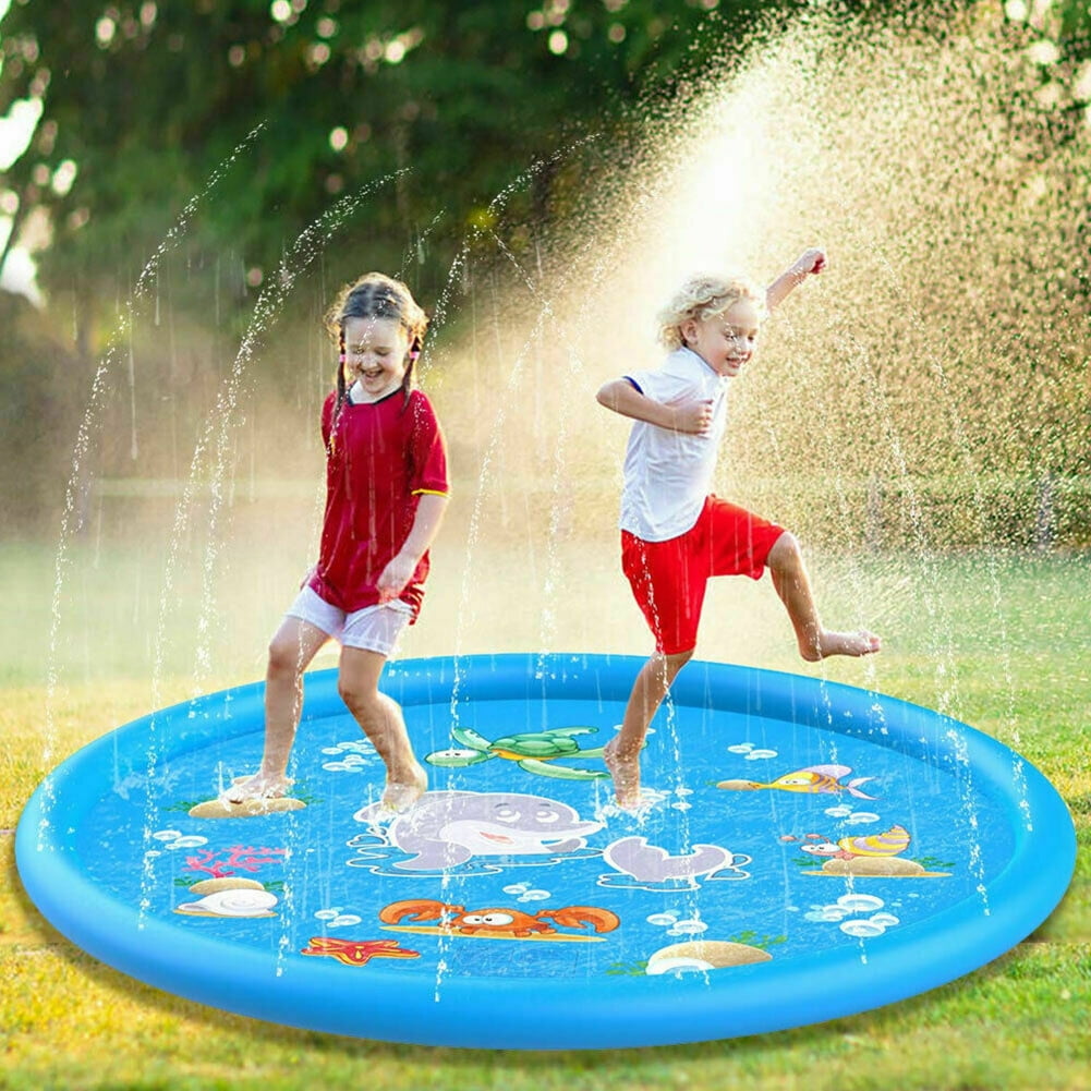 Sprinkler & Splash Play Mat for Kids, Children Outdoor Water Sprinkler Toys, Splash Pad for Wading and Learning
