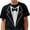 Black W Red Rose, variant on Men's Funny Tuxedo T-Shirt Black Black W Bowtie & Buttons, 6XL