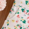 thumbnail image 4 of Lilgiuy Baby Girls' Two-Piece Set Stylish Round Neck Floral Printed Flutter Sleeve Shoulder Pants Summer Outfit for Daily Wear (Pink,18-24 months), 4 of 5