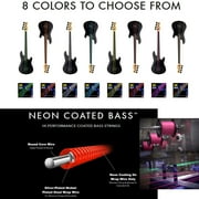 DR Strings Hi-Def NEON White Coated Medium 4-String Bass Strings