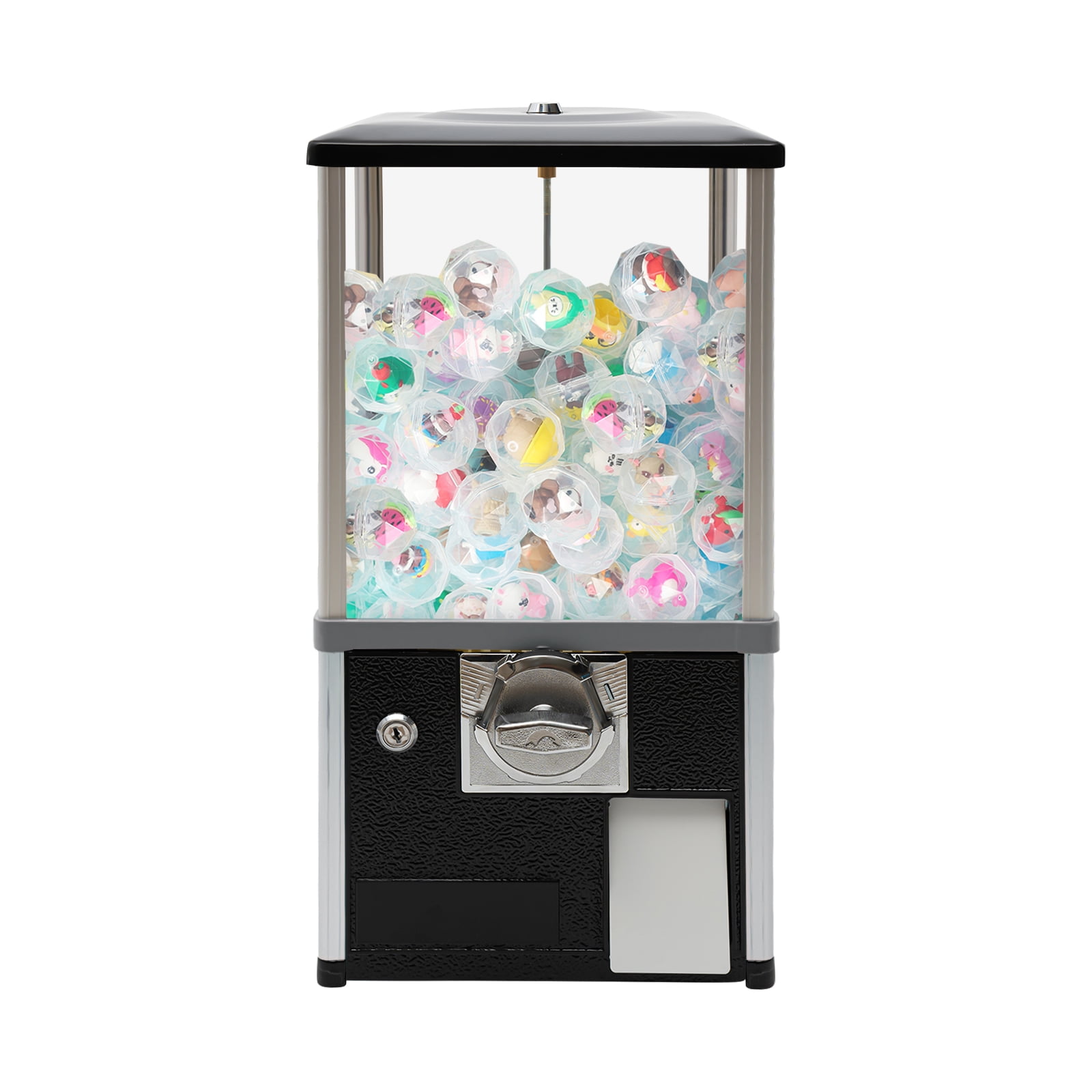 29*26*53cm Black 25-cent Vending Machines Commercial Vending Machine for Small Capsule Toys Twister Balls
