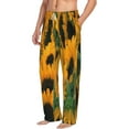 thumbnail image 2 of Balery Men'S Sunflowers 7 Pants,Sleepwear Pants,Pajama Pants,Pj Bottoms Drawstring And Pockets-Large, 2 of 9