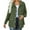 Army Green, variant on Babysbule Winter Coats for Women Ladies Fashion Lapel Solid Color Cardigan Top Pocket Button Decor Long Sleeve Hoodless Casual Jacket Tops