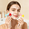 thumbnail image 5 of ACDANC 2026 New 5Pcs Face Scrubber Dual Function Brush Head Silicone Face Scrubber Includes Blackhead Removal Loop on Brush End Face Exfoliator Scrubber, 5 of 7