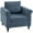 Dark Blue, variant on HOMCOM Vintage Accent Chair, Upholstered Armchair with Rubber Wood Legs