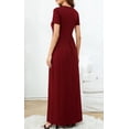 thumbnail image 2 of Cuteduck Women's Maxi Dresses Short Sleeve Long Casual Dresses Loose Plain with Pockets S-XXL, 2 of 9