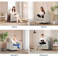 thumbnail image 2 of Ourlova Small Foot Half Compressed Single Seat Sofa Polyurethane Material Compact Comfortable for Small Spaces Apartments, 2 of 7