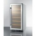 thumbnail image 2 of 15 Inches wide ADA compliant wine cellar for built-in or freestanding use, with digital controls, front lock, LED lighting, and stainless steel wrapped cabinet, 2 of 4