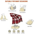 thumbnail image 4 of AuroraX Christmas Plaid Knitted Throw Blanket Red Small Soft Cozy Stylish Checkered Blanket for Sofa or Bed 27"x39" Throw for Holiday Gift, 4 of 6