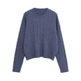thumbnail image 1 of RXMEKW Chandail à Manches Longues et Col Rond pour Femmes, Haut d'Hiver Décontracté, Coupe Régulière, Beige Taille g, 1 of 6