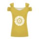thumbnail image 4 of Fiudx Ropa de Mujer Blusas Plegables con Cuello En V para Mujer, Camisas con Hombros Descubiertos, Top de Manga Corta Estampado, 4 of 4