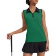 thumbnail image 5 of Pinspark Golf Shirts for Woman Sleeveless Tennis Tank Top UPF 50+ Workout Tee with Zipper V Neck Athletic Tops Quick Dry Exercise T Shirt, 5 of 6