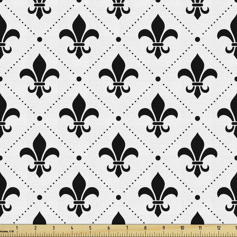 Fleur De Lis Fabric by the Yard, French Culture Inspired Motifs