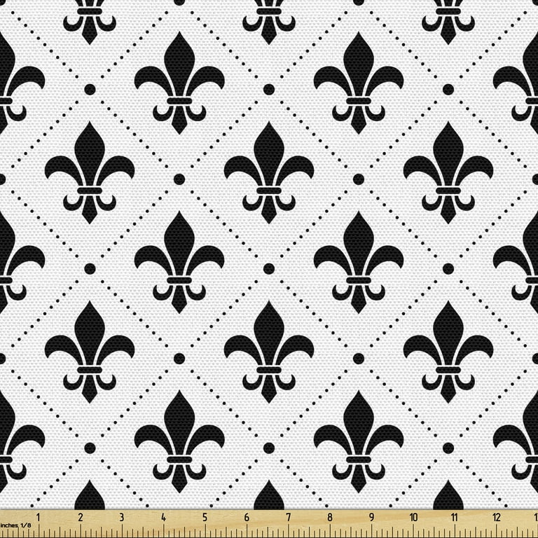 Fleur De Lis Fabric by the Yard French Culture Inspired Motifs