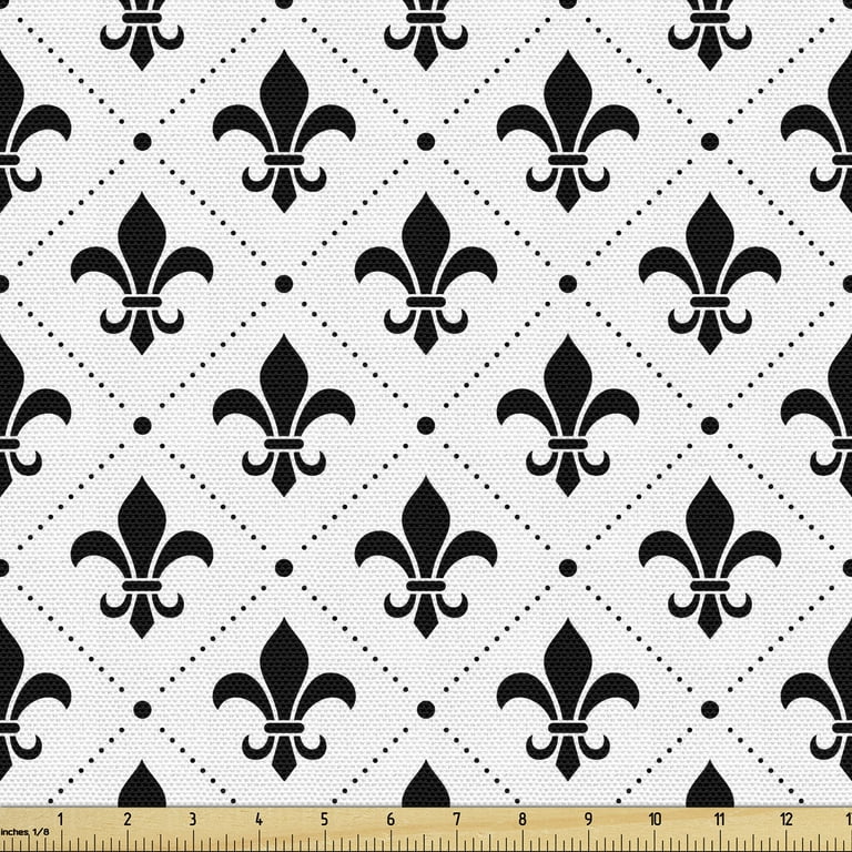 Fleur De Lis Fabric by the Yard, French Culture Inspired Motifs