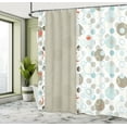 thumbnail image 4 of Ambesonne Abstract Shower Curtain, Retrospective Style Rounds, 69"Wx70"L, Pale Almond, 4 of 4