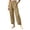 *Khaki, variant on VBVC Women's Elastic Waist Curved Hem Pants , Casual Stretchy Joggers For Women , Ladies' Wide Leg Trousers with Pockets, S-2XL