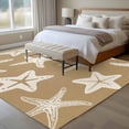 thumbnail image 5 of Starfish Washable Area Rug 5 x 8 ft Summer Beach Nautical Ocean Sea Star Marine Life Brown, Soft Non Slip Rugs Stain Repellent Indoor Felt Carpet for Living Dining Room Bedroom Home Office, 5 of 9