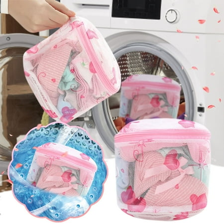 

tobchonp Cartoon Printing Washing Bag With Bracket Mesh Bra Underwear Washing Bag