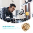 thumbnail image 3 of FESTFENDS Printing Brass Nuts Golden 100Pcs 0.20X0.20X0.28Inch, 3 of 8