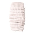 thumbnail image 2 of Women's Slouchy Scrunch Crew Socks Elegant Ribbed Knit Stacked Mid Calf Retro Fashion Hosiery Light pink, 2 of 4