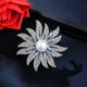 thumbnail image 5 of Ladies Brooch Pin Fashion Gold Flower Heart(silver), 5 of 5
