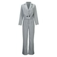 thumbnail image 3 of Stylish Women's Trousers Suit Casual Striped Long Pant Outfit for Meetings and Everyday Wear, 3 of 8