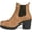 CAMEL/PU, variant on BURUDANI Women Fall Chunky-Heel Chelsea Ankle Booties Slip-On Elastic High-Heeled Boots