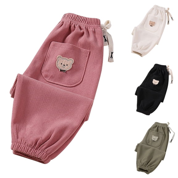 Avtoify Girls Pants Causal, Girls Sweatpants Dressy, Toddler Boys and Girls' Fashion Casual Pants, Corduroy Pants