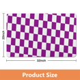 thumbnail image 4 of 20x32 in Non-Slip Bathroom Rug - Checkered Long Bath Mat, Absorbs Water, Soft Microfiber, Machine-Washable., 4 of 5