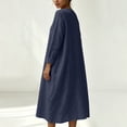 thumbnail image 4 of HAPIMO Women Maxi Dress With Round Neck Loose For Loungewear And Travel Navy S, 4 of 8
