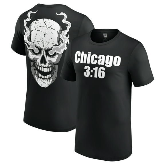 Men's Black "Stone Cold" Steve Austin Chicago 3:16 T-Shirt