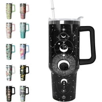 Goth Tumbler Constellation Gifts Halloween Moon Tumbler 40 OZ Goth Gifts for Women Men Cups Coffee Travel Mug with Handle Leak Proof Insulated Witchy Gothic Decor Stuff