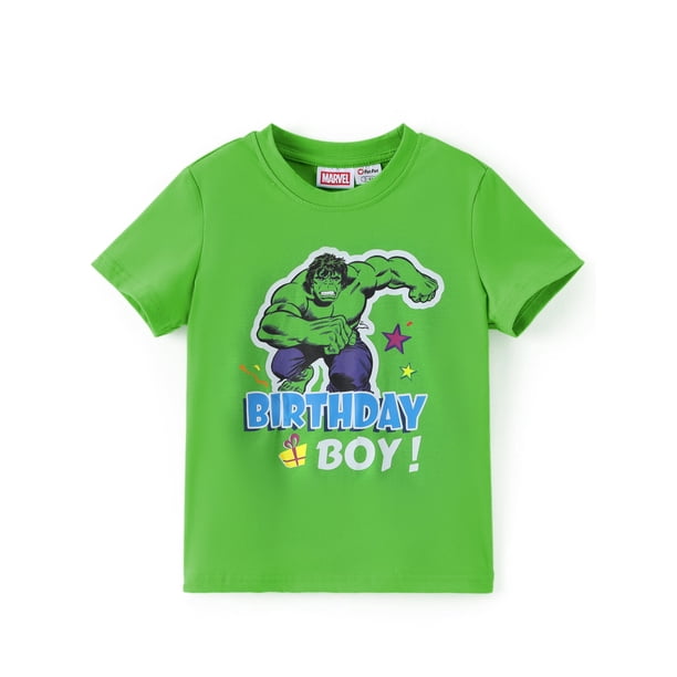 Camiseta Marvel Hulk Birthday Boy de manga corta para niños de 2 a 9 años