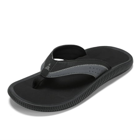 

OUSIMEN Men s Beach Flip Flops Comfort Casual Thong Sandals Outdoors Arch Support Flip-Flop