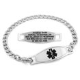 thumbnail image 1 of MedicEngraved Stainless Steel Custom Medical Alert Bracelet - 5mm Curb Link, 1 of 7