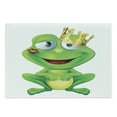 thumbnail image 1 of Animal Cutting Board, Frog Prince Cartoon Character with Golden Yellow Crown Lipstick Mark on Lips Love, Decorative Tempered Glass Cutting and Serving Board, Large Size, Multicolor, by Ambesonne, 1 of 1