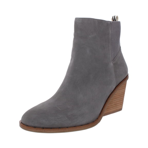 Dr. Scholl's Womens Mania Leather Almond Toe Booties Gray 9 Medium (B,M)