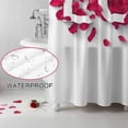 thumbnail image 4 of Valentine's Day Bathroom Shower Curtains with Hooks, Love Heart Red Rose Flower Petals Simple Waterproof Fabric Washable Shower Curtain for Home Hotel Bathtub Decor 60x72 Inch, 4 of 9