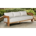 thumbnail image 3 of Paradiso Outdoor Solid Teak Wood Sofa - Gray Fabric, 3 of 3
