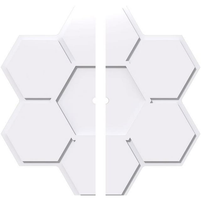 Ekena Millwork CMP30DY2-01000 30 in. OD x 1 in. ID Square Daisy Architectural Grade PVC Contemporary Ceiling Medallion - 2 Piece
